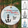 Dad On Cloud Memorial Personalized Circle Ornament