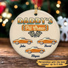Daddy Pit Crew Personalized Circle Ornament