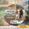 Dog Cat Memorial Angels Have Paws Circle Personalized Decorative Christmas Ornament