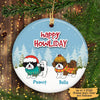 Dog Christmas Shih Tzu Personalized Circle Personalized Decorative Christmas Ornament