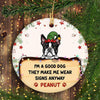 Dog Shaming Christmas Personalized Circle Ornament