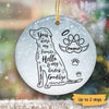 Christmas Dog You Were My Hardest Goodbye Personalized Dog Decorative Memorial Ornament