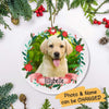 Labrador Personalized Dog Photo Decorative Christmas Ornament