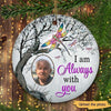 Dragonfly Always With You Blossom Tree Memorial Personalized Circle Ornament