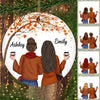 Fall Season Besties Personalized Circle Ornament