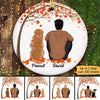 Fall Season Dog Dad Life Is Better With Dogs Personalized Circle Ornament