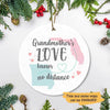 Love Knows No Distance Personalized Circle Ornament, Long Distance Relationship Gift