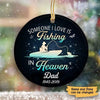 Fishing In Heaven Personalized Memorial Circle Ornament