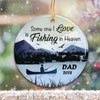 Fishing In Heaven New Memorial Personalized Circle Ornament