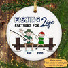 Fishing Partners For Life Father And Son Personalized Circle Ornament