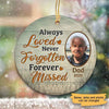 Forever Missed Photo Memorial Personalized Circle Ornament