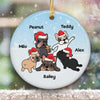 French Bulldog Dogs Christmas Personalized Circle Ornament