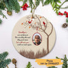 Goodbyes Not Forever Photo Personalized Memorial Circle Ornament