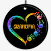 Grandma Life Better With Grandkids Personalized Circle Ornament