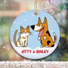 Happy Pawlidays Dogs Cats Christmas Personalized Circle Ornament