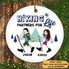 Hiking Partners For Life Personalized Circle Ornament