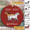 Horse Personalized Christmas Decorative Circle Ornament