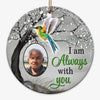 Hummingbird Always With You Blossom Tree Memorial Personalized Circle Ornament