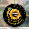 Hummingbird And Sunflower Memorial Personalized Circle Ornament