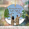 Hunting Partners For Life Personalized Christmas Circle Ornament