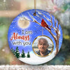 I Am Always With You Snow MoonMemorial Personalized Circle Ornament