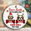 I Tried To Be Good Dogs Christmas Personalized Circle Ornament