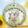 In Loving Memory Dogs Memorial Photo Personalized Circle Ornament