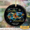 Infinity Butterflies Personalized Memorial Circle Ornament