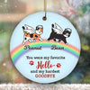 Memorial Cat My Hardest Goodbye Personalized Circle Ornament