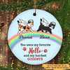 Memorial Cat My Hardest Goodbye Personalized Circle Ornament