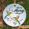 Memorial Hummingbird Always With You Personalized Decorative Circle Ornament