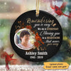 Missing You Is A Heartache Personalized Memorial Circle Ornament