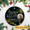 Missing You Is Heartache Photo Personalized Memorial Circle Ornament