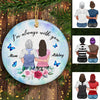 Mom Always With You Daughter Memorial Personalized Circle Ornament