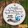 My Mind Still Talk To You Butterfly Personalized Memorial Circle Ornament