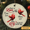 Old Newspaper Cardinals Memorial Personalized Circle Ornament