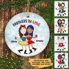 Partners In Wine Besties Personalized Circle Ornament