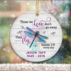 Pastel Dragonfly Those We Love Memorial Personalized Circle Ornament