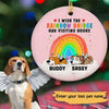 Rainbow Bridge Visiting Hours Dog Memorial Personalized Circle Ornament