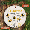 Reasons To Bee Happy Personalized Circle Ornament