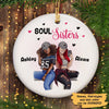 Selfie Besties Personalized Circle Ornament