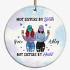 Sisters By Heart Personalized Circle Ornament