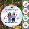 Sisters By Heart Personalized Circle Ornament