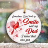 Sometimes I Just Look Up Cardinal Personalized Memorial Circle Ornament