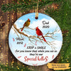 Special Hello Cardinal Personalized Memorial Circle Ornament