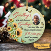 Sunflower Goodbyes Are Not Forever Personalized Memorial Circle Ornament