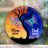 Sunset And Night Sky Memorial Personalized Circle Ornament