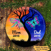 Sunset And Night Sky Memorial Personalized Circle Ornament