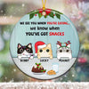 You‘ve Got Snacks Peeking Cat Christmas Personalized Circle Ornament