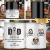Dog Dad Man And Peeking Dog Personalized Color Changing Mug